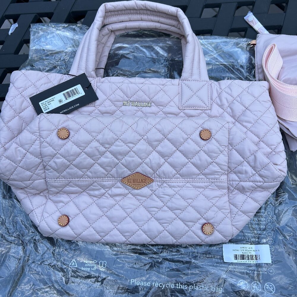 MZ WALLACE SMALL DELUXE TOTE IN ROSE